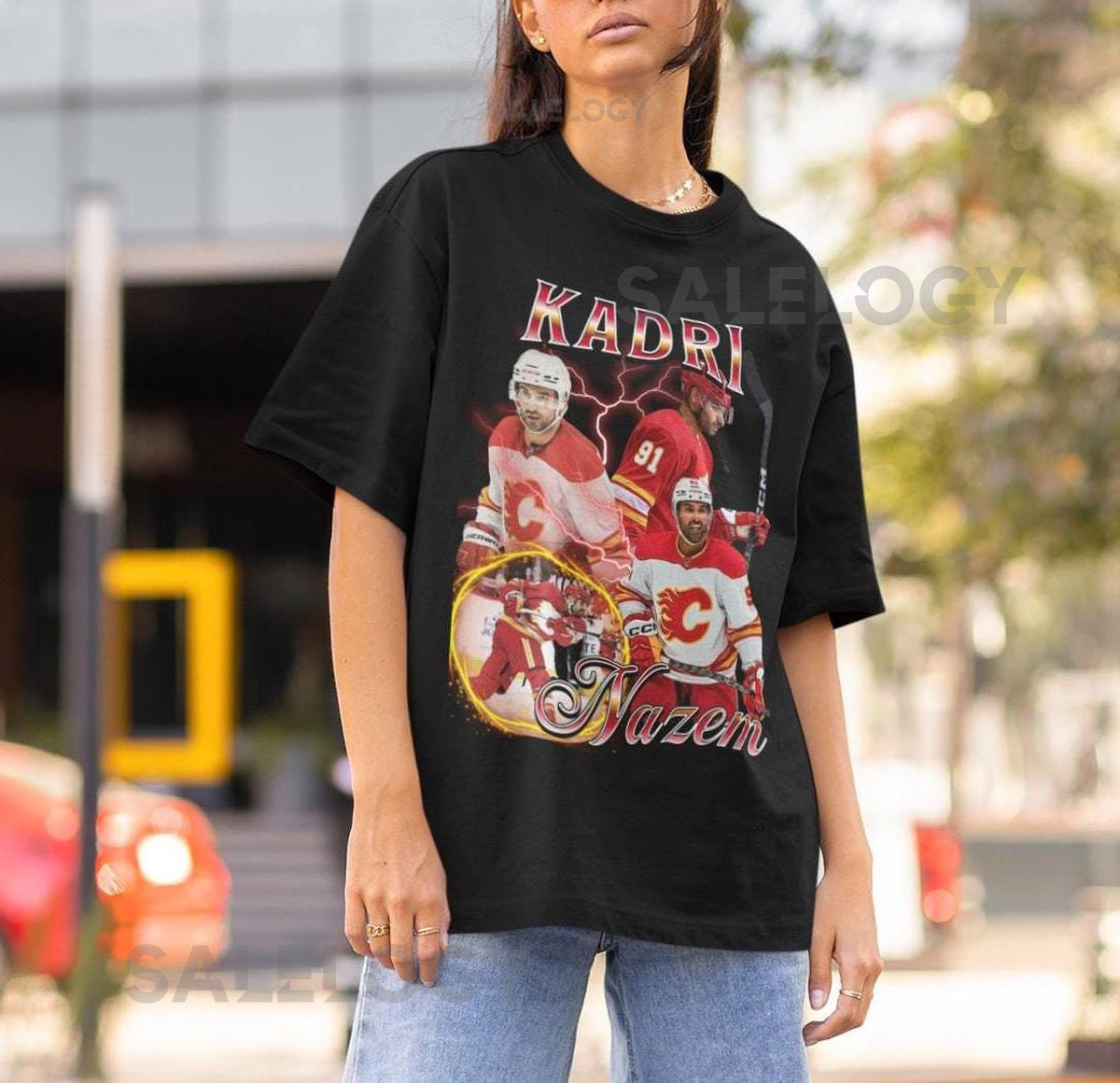 Nazem Kadri Shirt Vintage 90s Calgary Flames NHL Hockey Design Retro Bootleg Hockey Gift Classic Graphic Tee Unisex T-Shirt Limited Edition_336