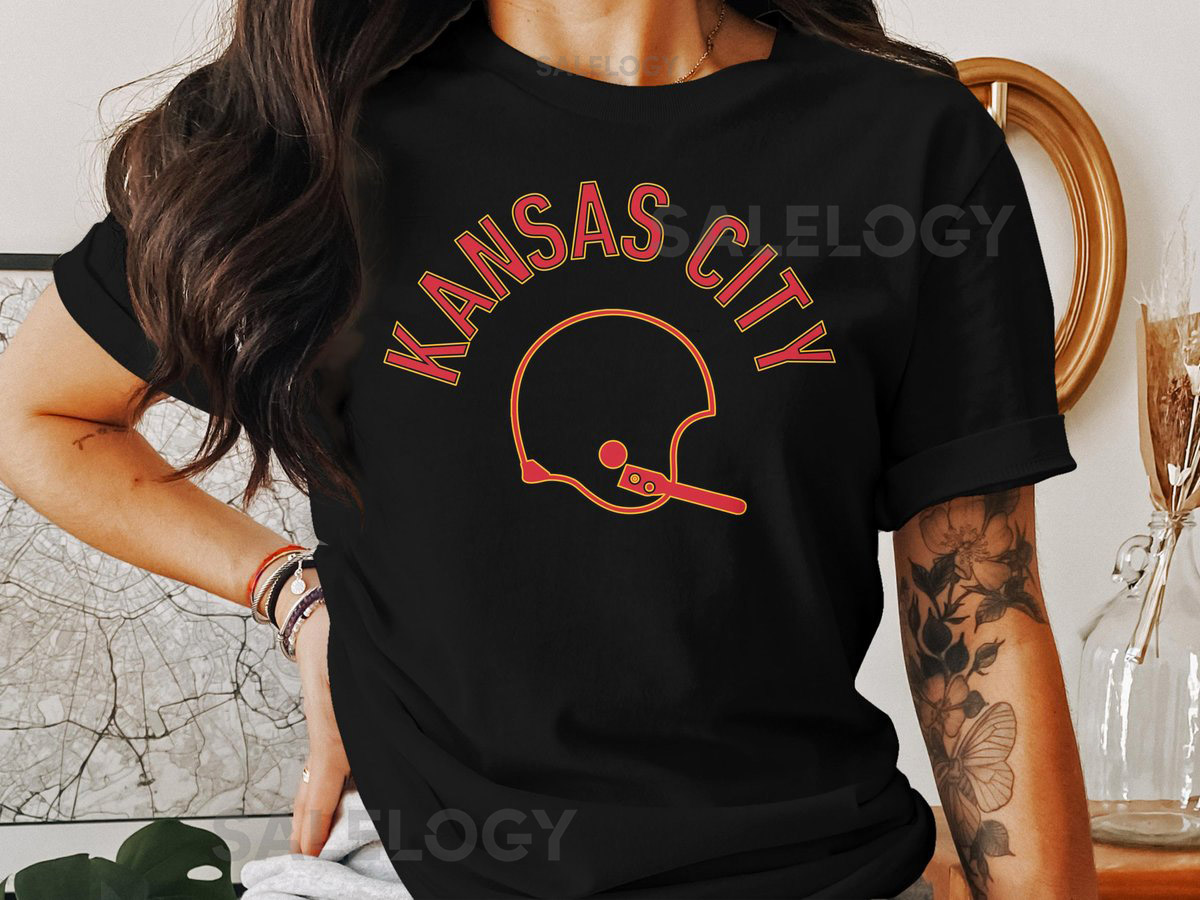 Kansas City Chiefs Football Retro Helmet Short-Sleeve Long-Sleeve T-Shirts_266