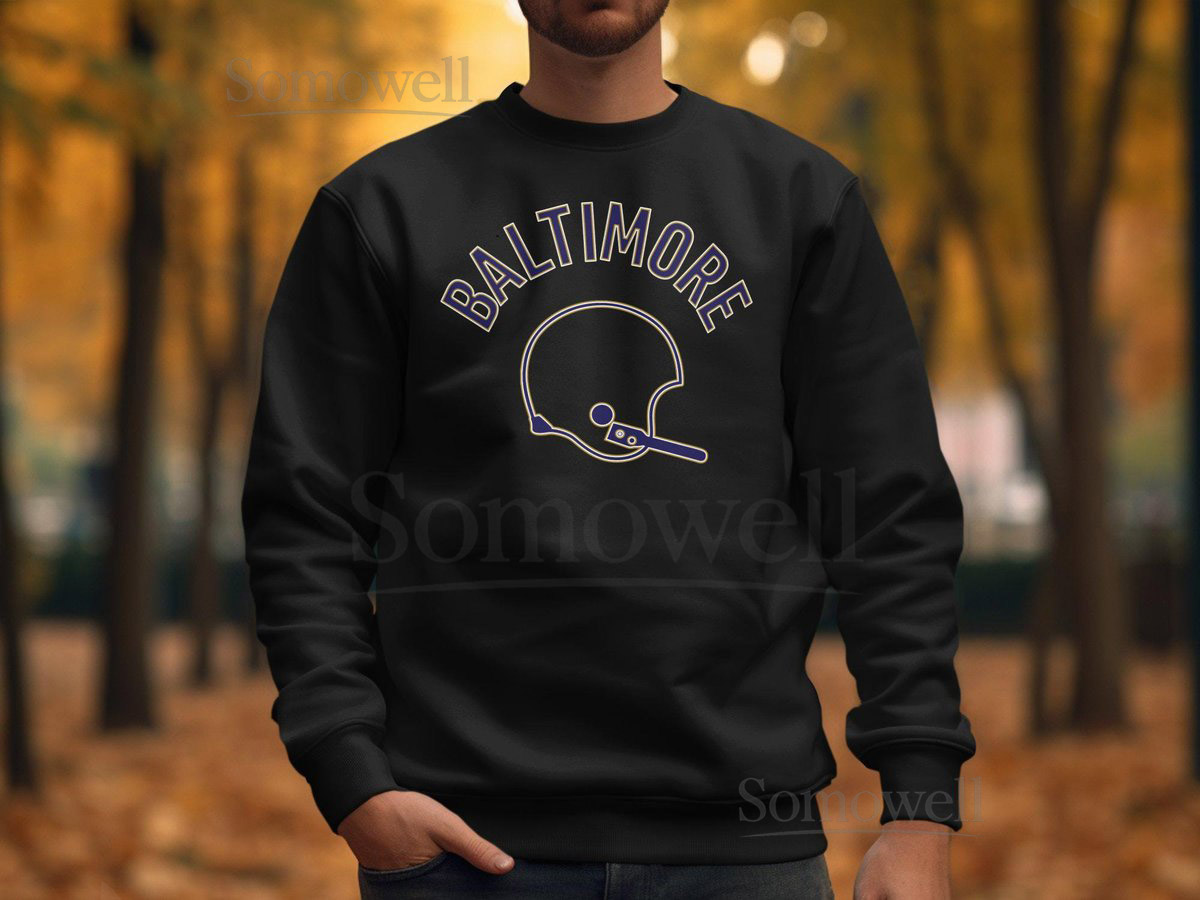 Baltimore Ravens Football Retro Helmet Sweatshirts Hoodies_143