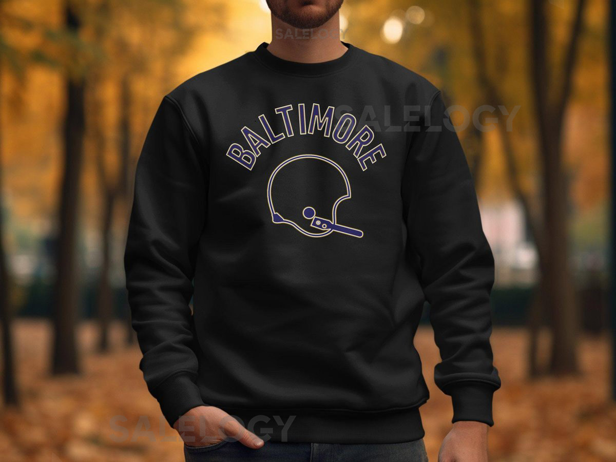 Baltimore Ravens Football Retro Helmet Sweatshirts Hoodies_143