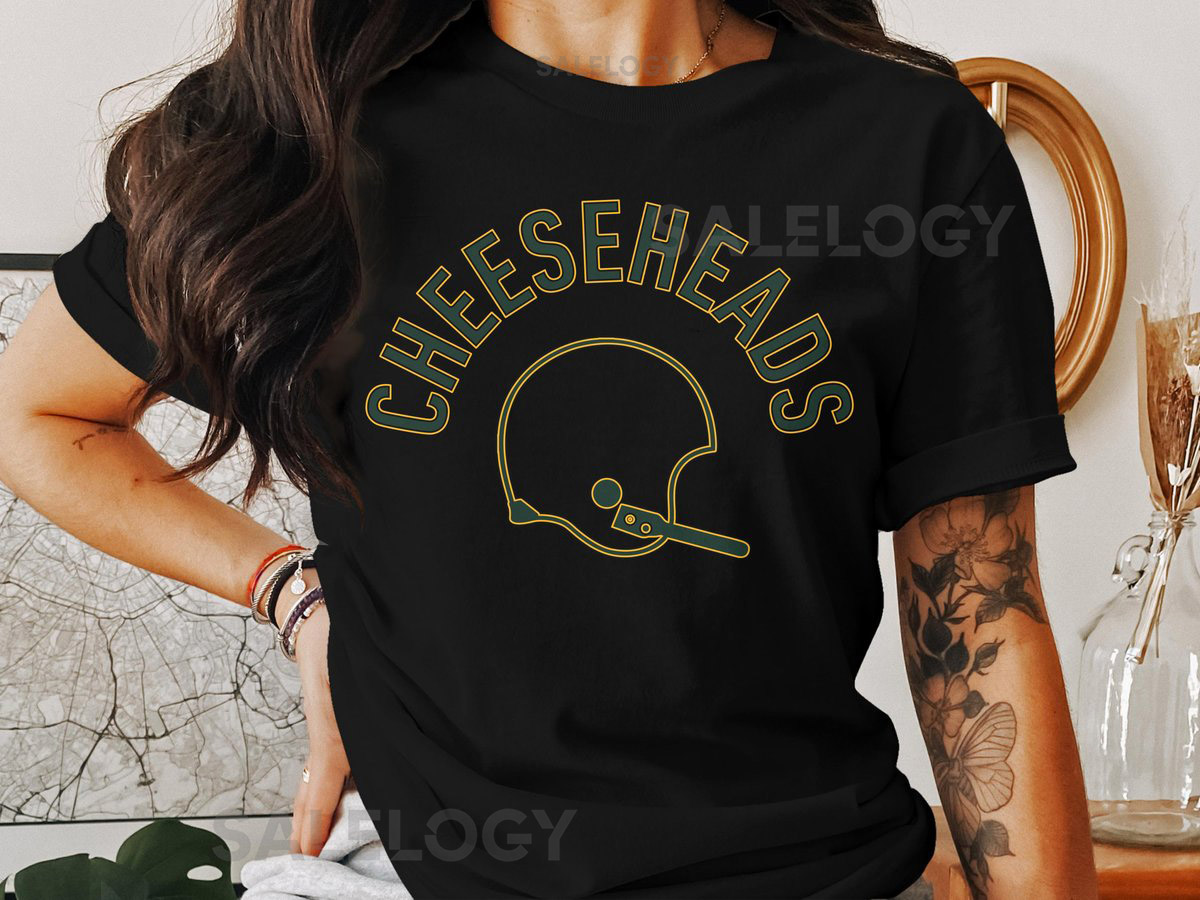 Green Bay Packers Cheeseheads Football Retro Helmet Short-Sleeve Long-Sleeve T-Shirts_445