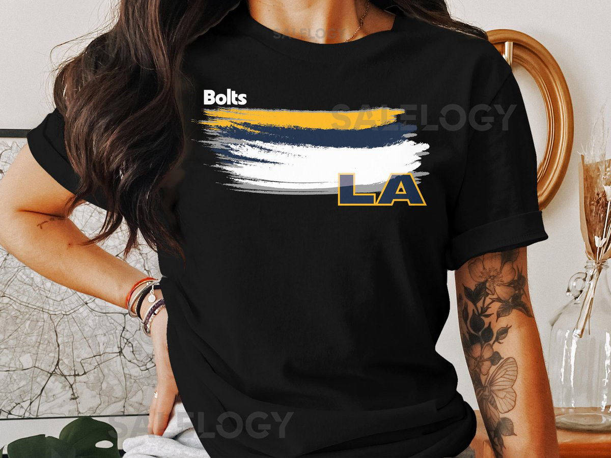 Los Angeles Chargers Bolts Football Color Swoosh Short-Sleeve Long-Sleeve T-Shirts_516