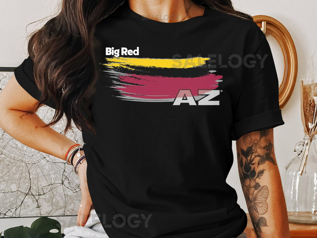 Arizona Cardinals Big Red Football Color Swoosh Short-Sleeve Long-Sleeve T-Shirts_21