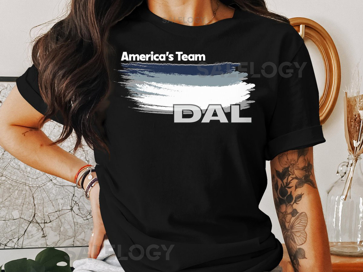 Dallas Cowboys America's Team Football Color Swoosh Short-Sleeve Long-Sleeve T-Shirts_116