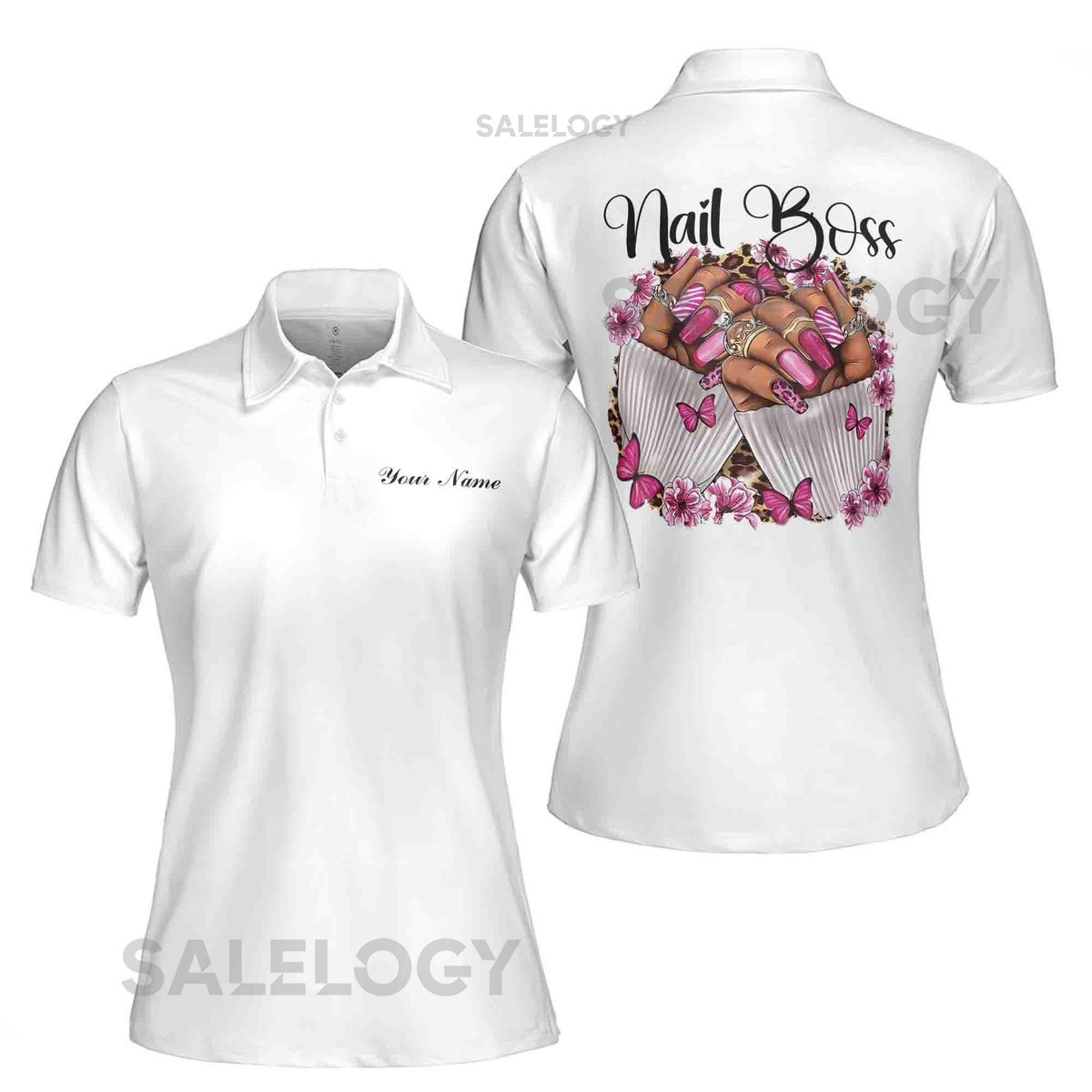 Custom Name Nail Boss Women39s Polo S-5XL_135