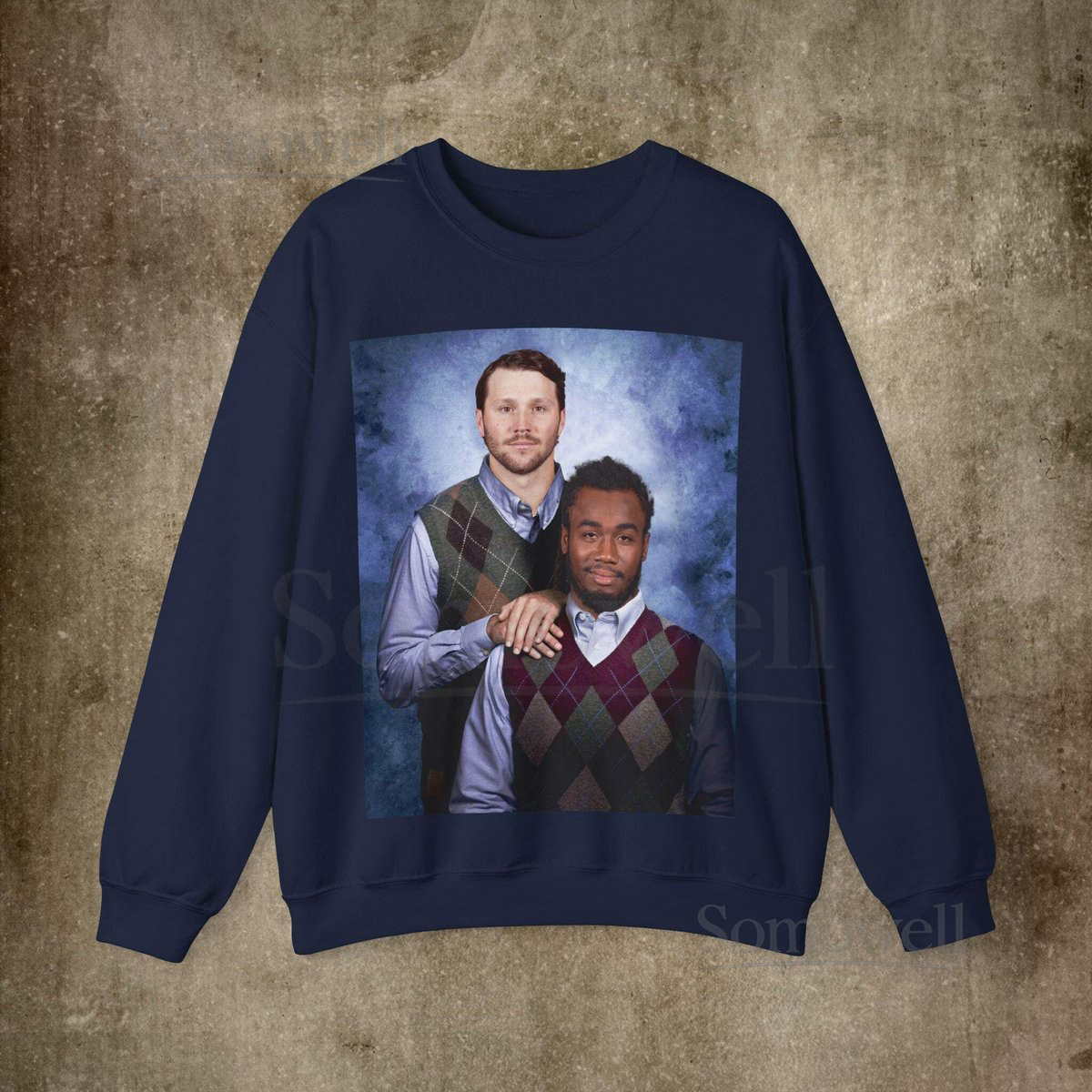 Josh Allen James Cook Buffalo Sweatshirt Bills Merch Graphic Crewneck Step Brothers Vintage Football Sweatshirt_725