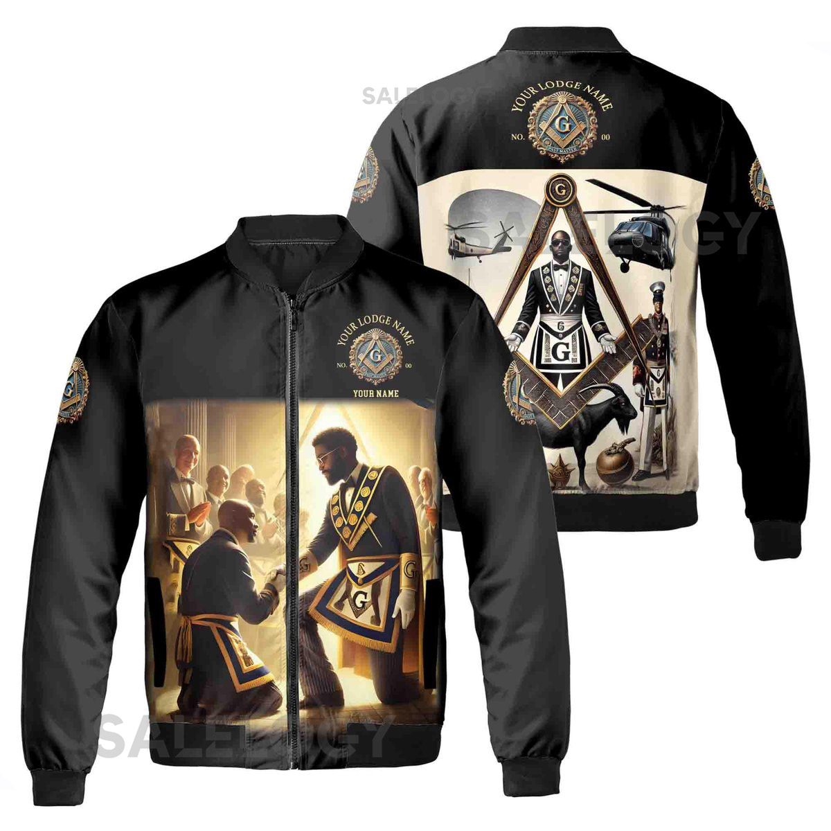 Customize Lodge Name Name Proud To Be A Mason Past Master Bomber Jacket S-5XL_46