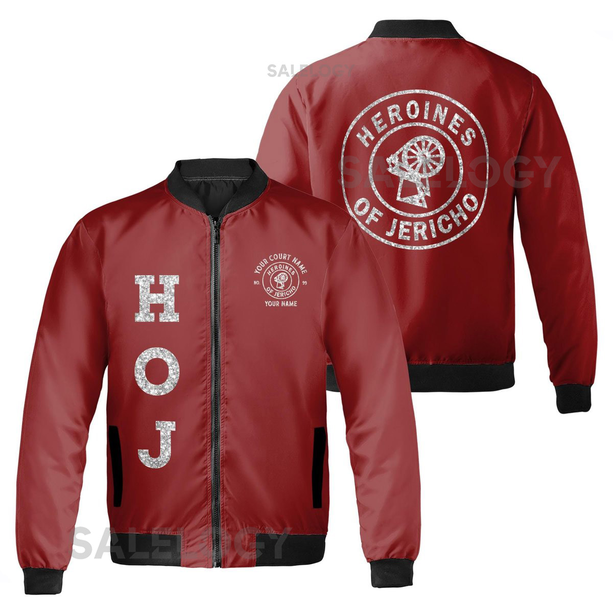 Custom Name Heroines of Jericho HOJ Bomber Jacket S-5XL_15