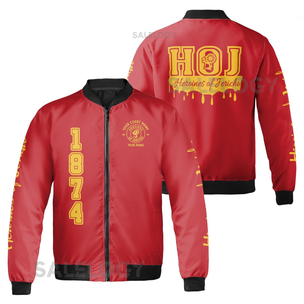 Custom Name Heroines Of Jericho 1874 HOJ Bomber Jacket S-5XL_14