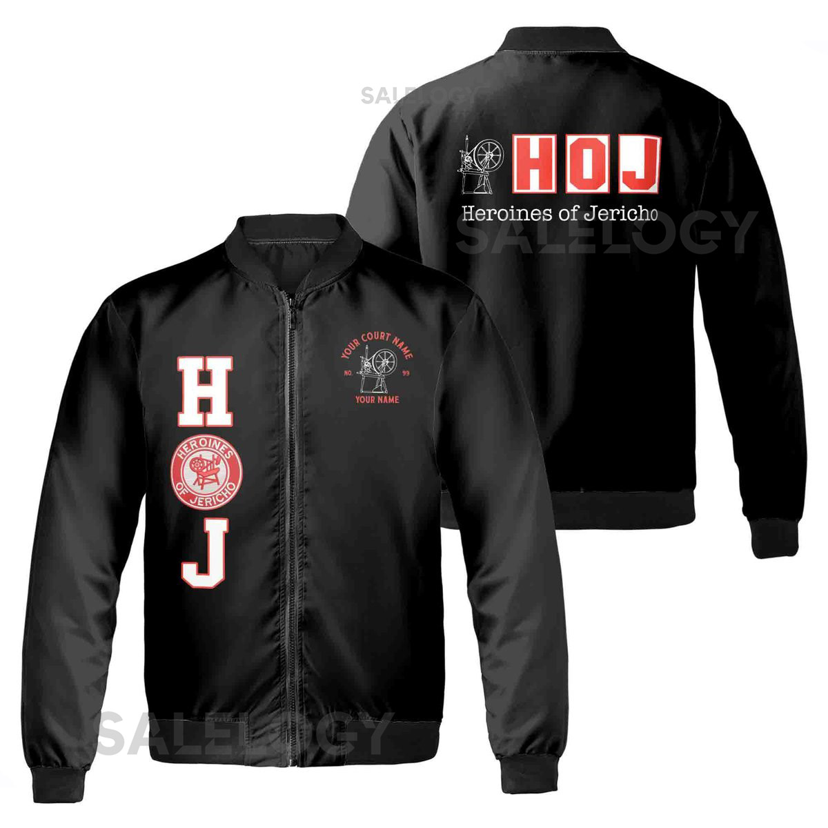 Customized Heroines of Jericho Black Bomber Jacket S-5XL_69