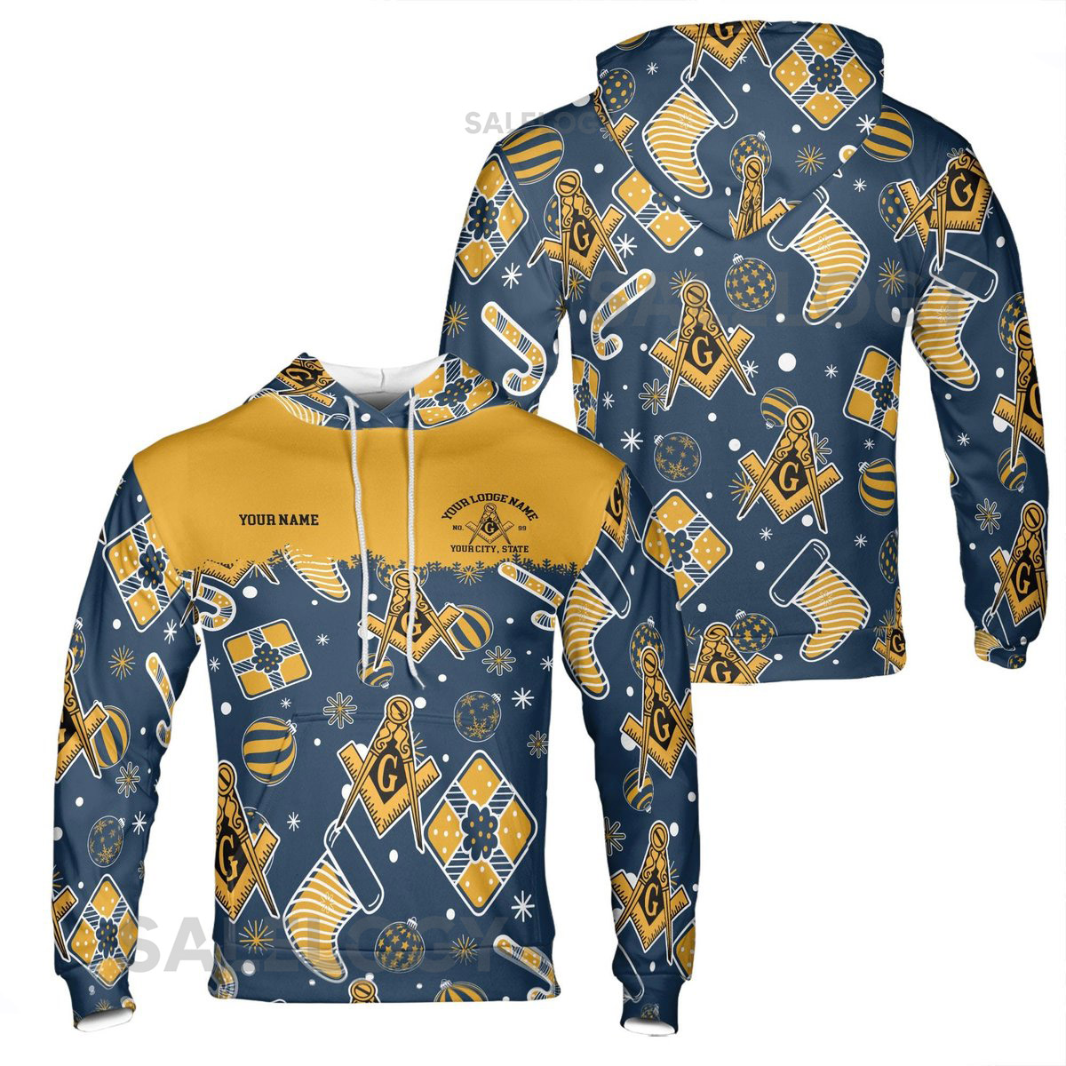 Customized Masonry Winter Knitting Pattern Brown Vintage Hoodie S-5XL_85