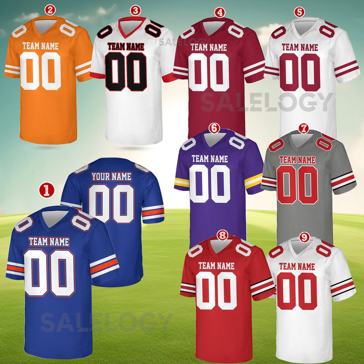Personalized Team Name And Number Any Football Jersey Custom V-neck Short Sleeve Jersey Shirt Football Jersey For Football Fan Lover_29