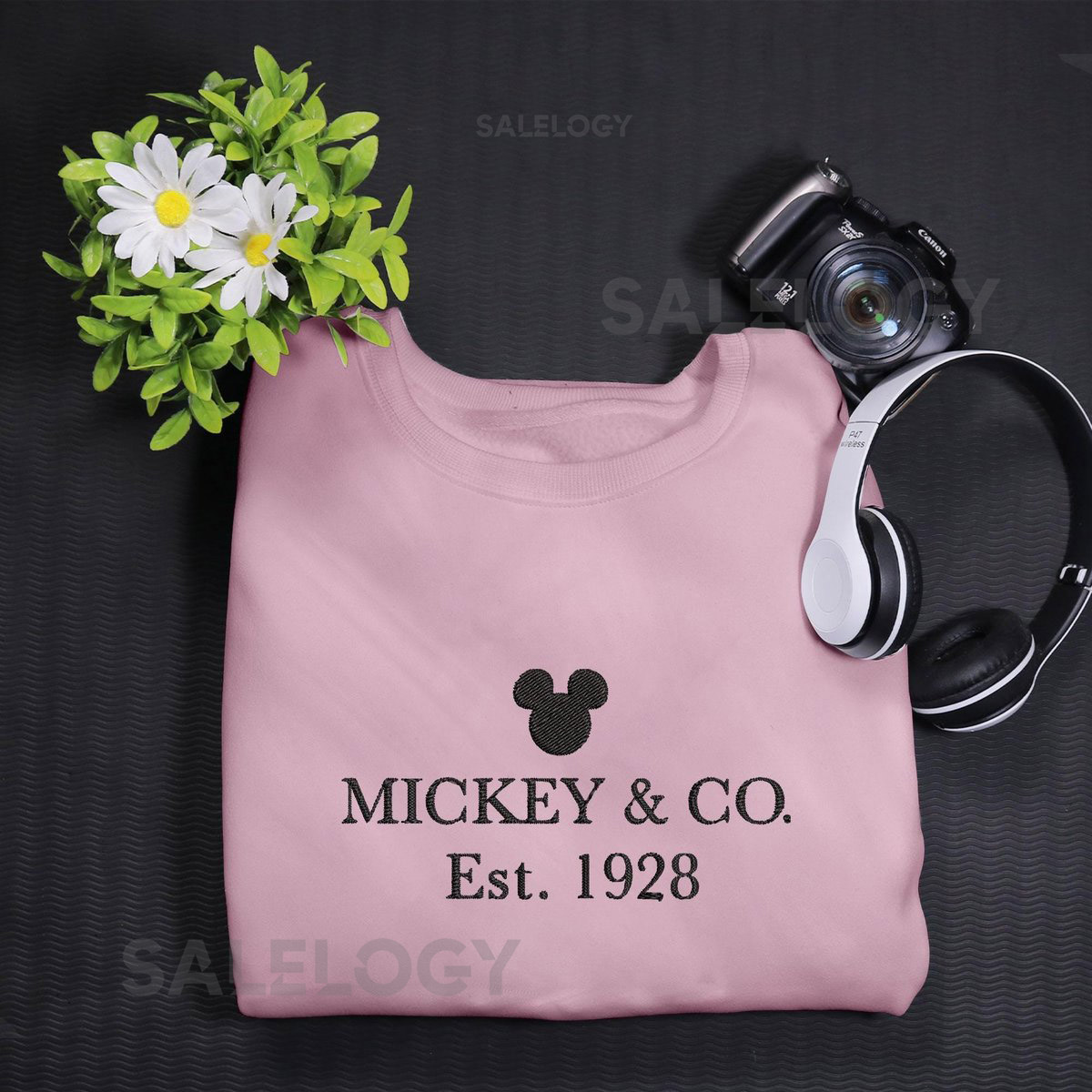 Mickey Co 1928 Embroidered Sweatshirt Shirt Retro Mickey And Co gift Shirts Vacation Shirt Embroidered Shirt_89