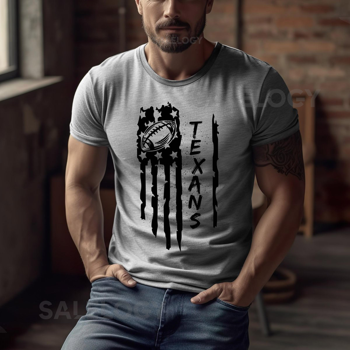 Texans Football T-Shirt Softstyle Game D_858