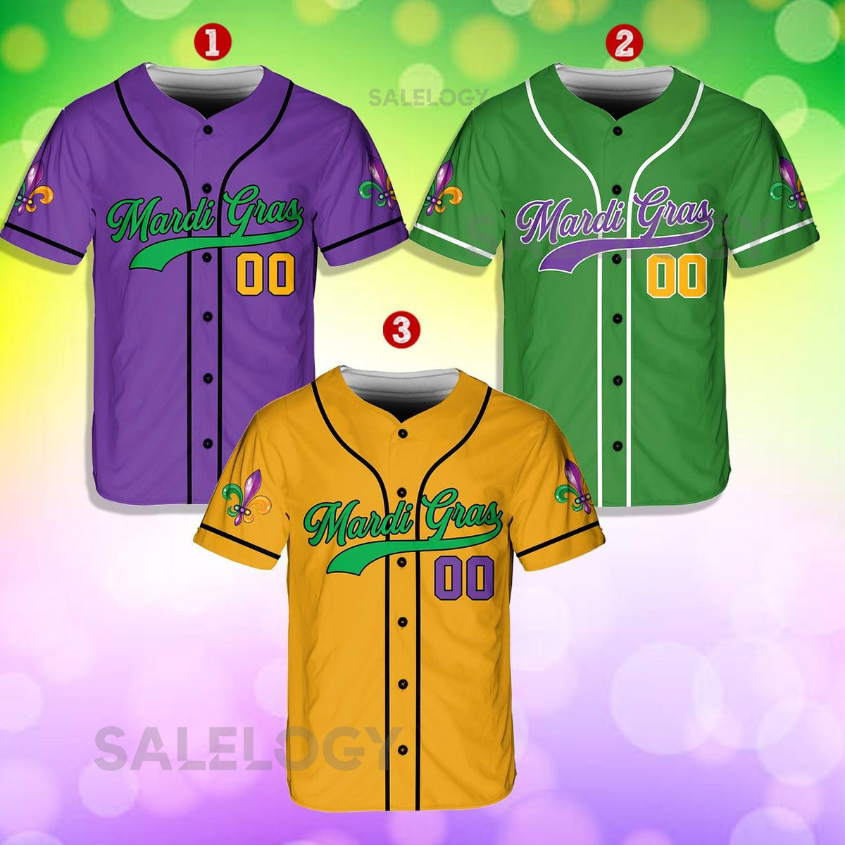 Personalized Mardi Gras Baseball Jersey Custom Name And Number Baseball Jersey Mardi Gras Carnival Jersey Gift For Family Matching_233