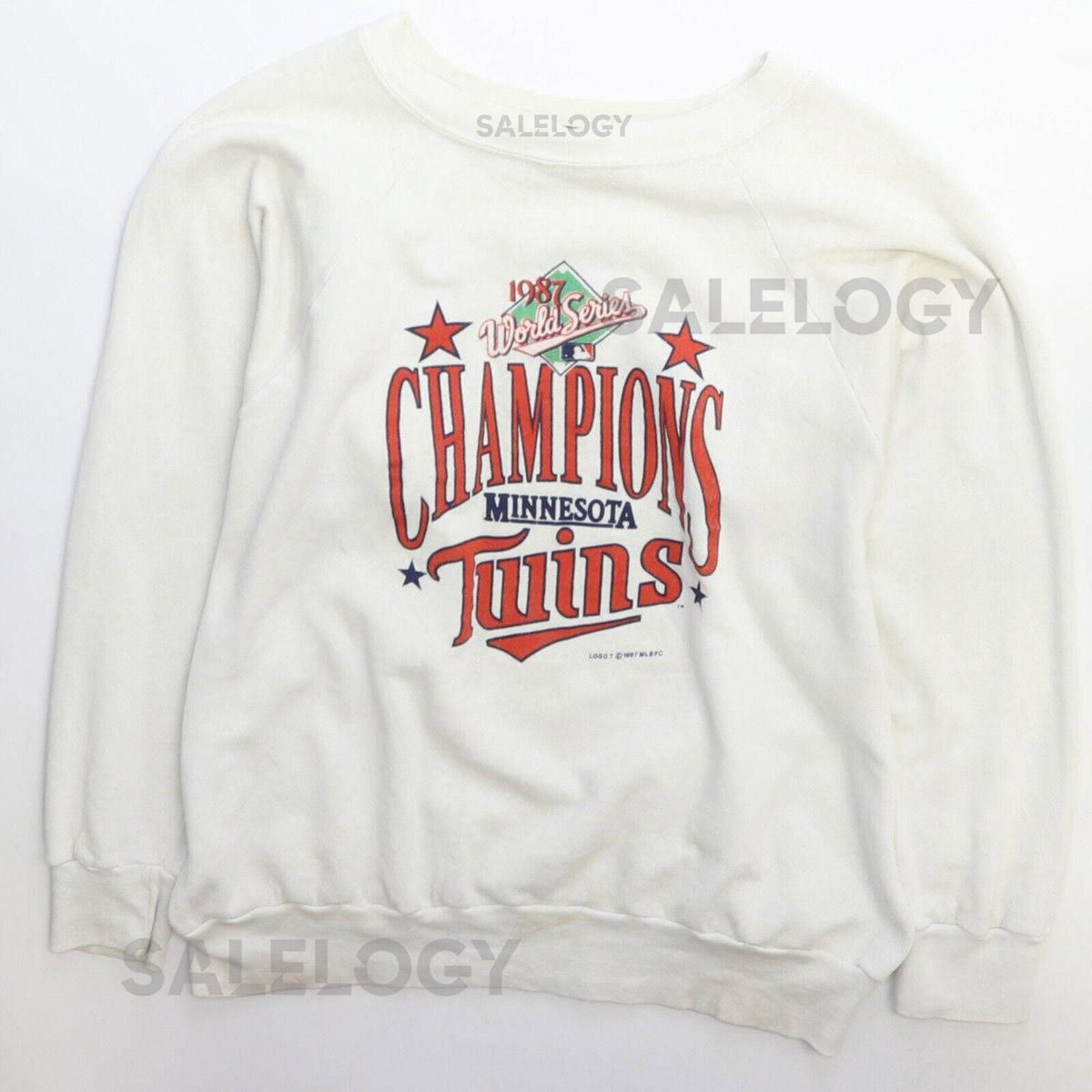 Vintage Minnesota Twins World Series Champs Sweatshirt Size Large 1987 80s MLB_925