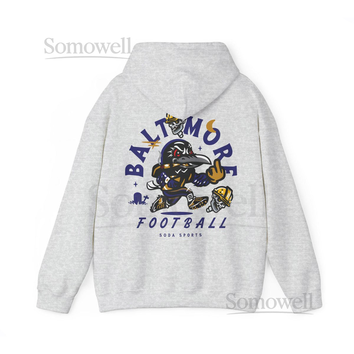 Baltimore Ravens Hoodie NFL Team Sweatshirt Sports Fan Apparel Poe hoodie_150
