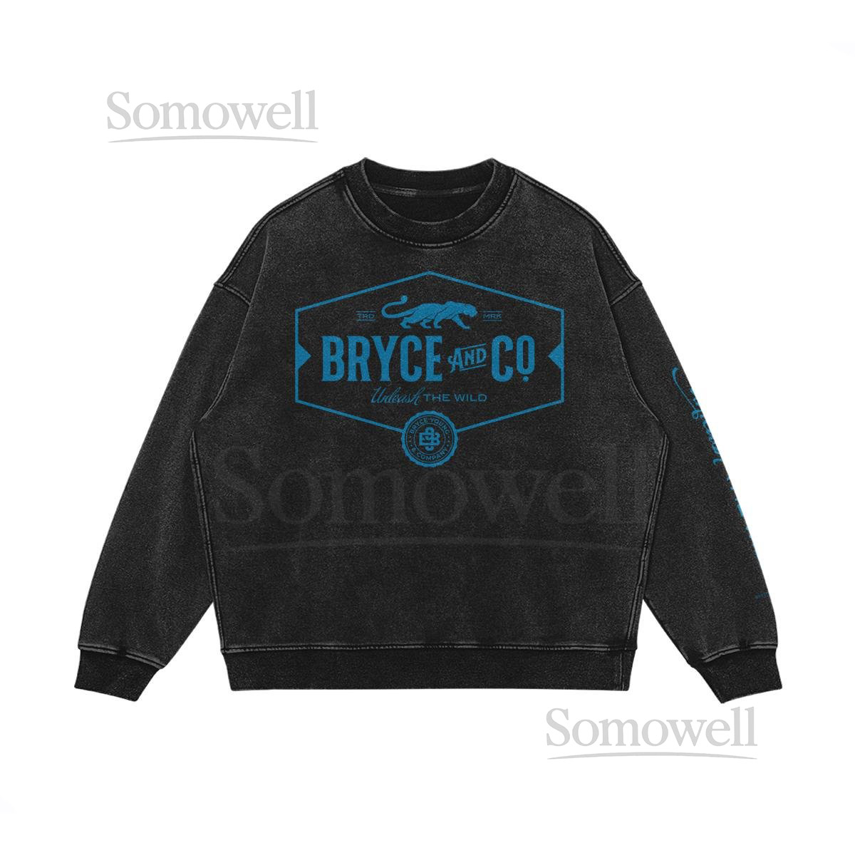 Unisex Sweatshirt Crew Oversized Super Heavyweight 440GSM - BRYCECO Carolina Panthers_880