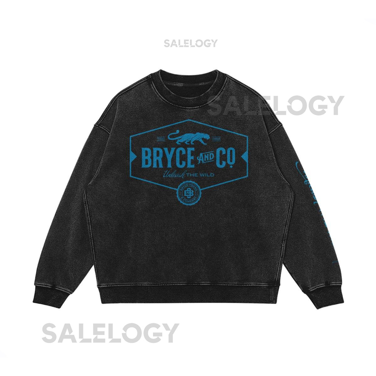 Unisex Sweatshirt Crew Oversized Super Heavyweight 440GSM - BRYCECO Carolina Panthers_880