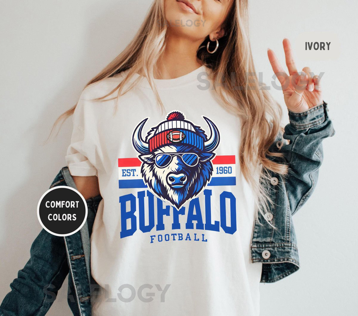 Buffalo Football Comfort Colors T-shirt Buffalo Tee Football Fan Shirt Game Day Apparel Sports Team Clothing_262