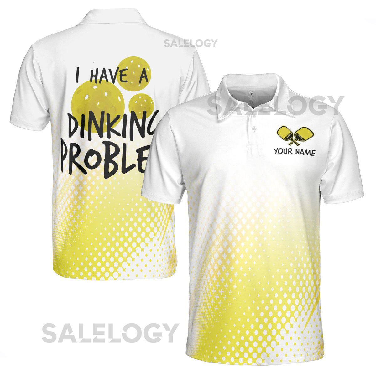 Custom Name Pickleball I Have a Dinking Problem Men39s Polo Shirt S-5XL_147