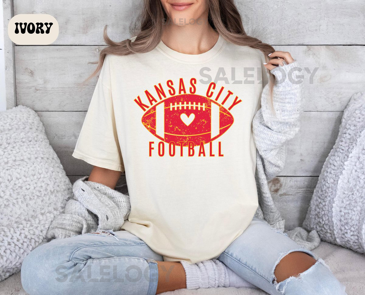 Kansas City Football Shirt Comfort Colors Trendy Kansas City Football Fan Tees Kansas City Football Tshirt Kansas City Crewneck Sunday_356