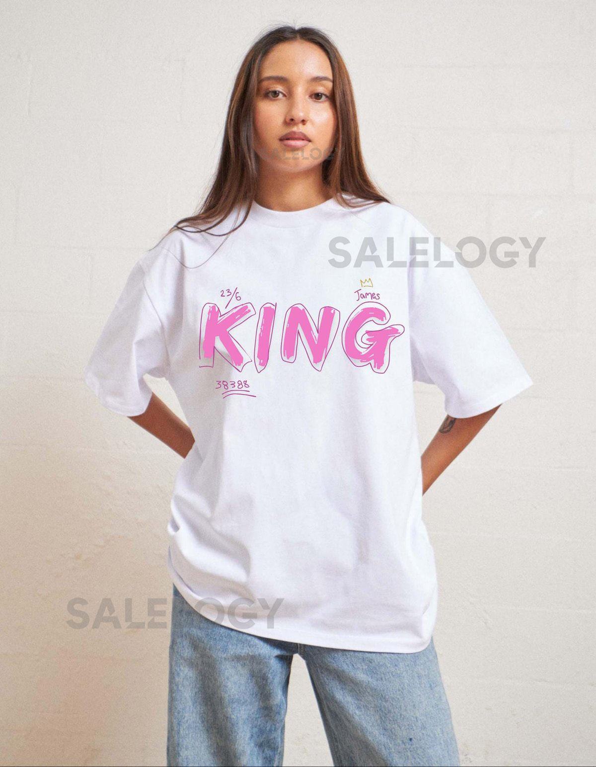 Lebron James KING Graphic Unisex Heavy Oversize Tee - Urban Streetwear Birthday Gift Fun Statement Shirt_255