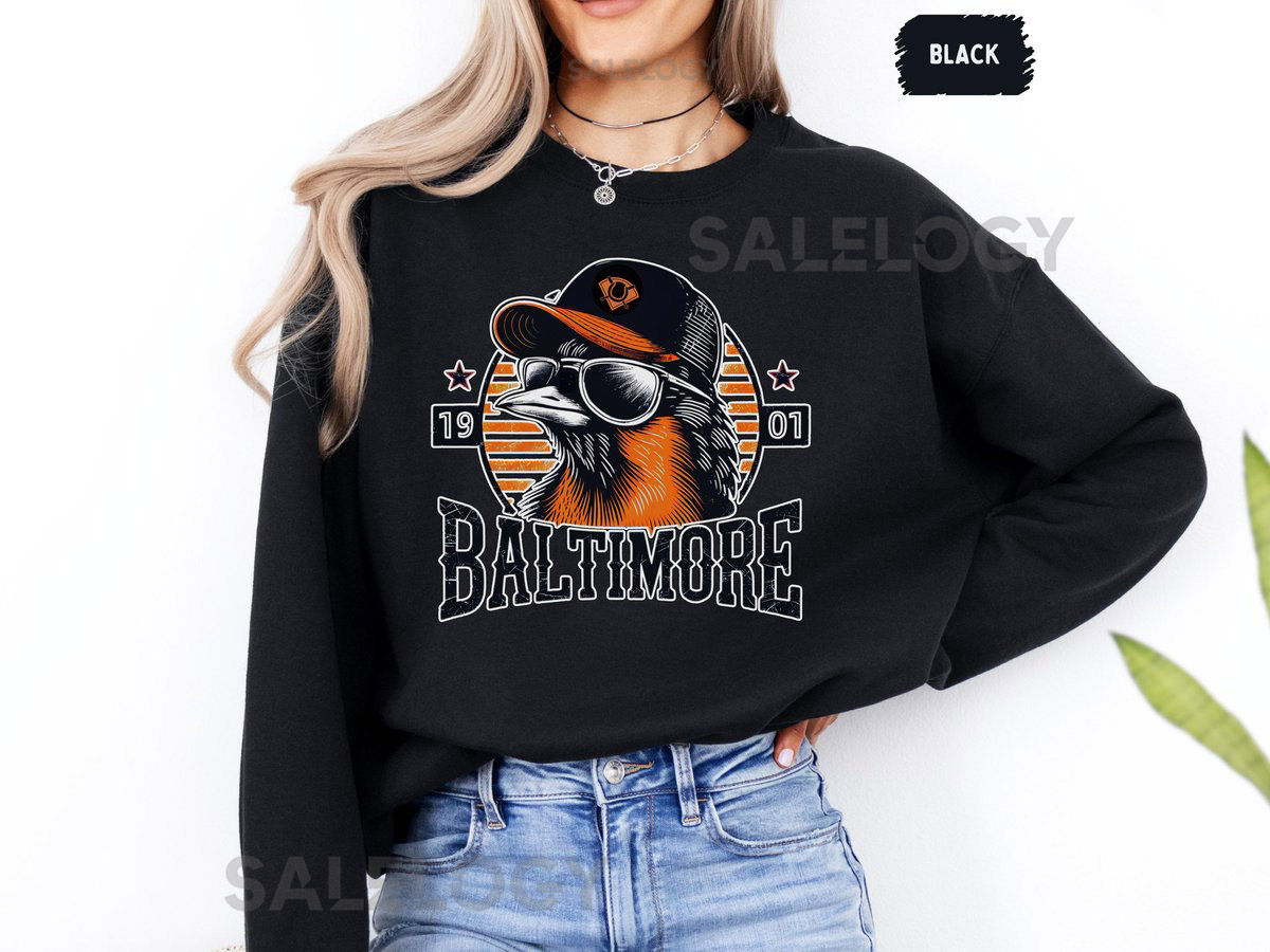 Baltimore Baseball Sweatshirt Sports Team Apparel Baseball Fan Gift Oriole Unisex Crewneck Jumper Fan Clothing Maryland Baseball Merch_42