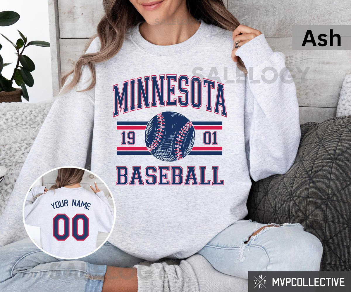 Retro Minnesota Baseball Sweatshirt - Vintage Minnesota Baseball Crewneck - Trendy Minnesota Shirt - Customized Baseball Sweatshirt_726