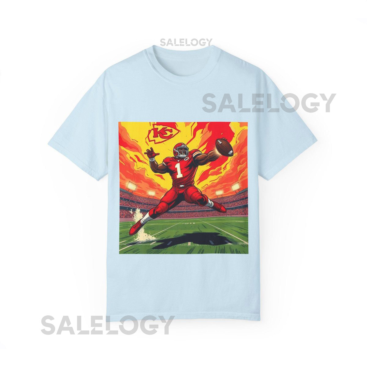 Xavier Worthy 1 Kansas City Chiefs Comic Superhero Style T-Shirt NFL Comfort Colors_853