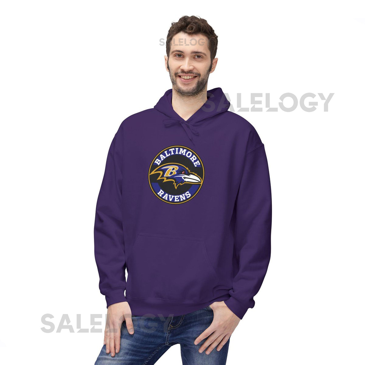 Baltimore Ravens Hoodie NFL Team Sweatshirt Football Fan Apparel Purple Team Logo Pullover Sports Fan Gift Gameday Clothing_149