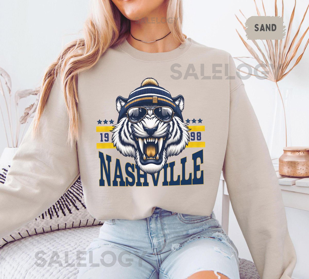 Nashville Hockey Sweatshirt Cool Urban Ice Hockey Apparel Unisex Crewneck Jumper Hockey Fan Gift Predator Sports Team Top Winter Game Day_324