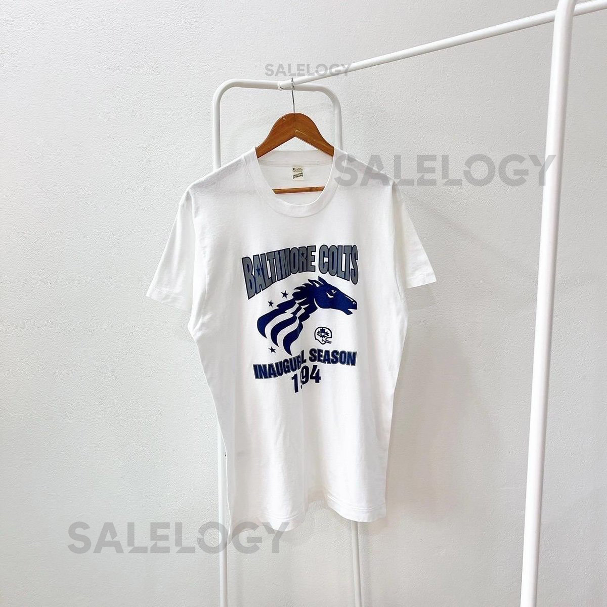 Vintage 90s Baltimore Colts football 1994 vintage Screen stars white t-sh_929