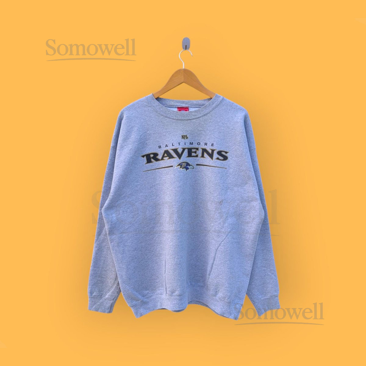 vintage Baltimore Ravens sweatshirt Baltimore Ravens crewneck Baltimore Ravens sweater pullover streetwear nice gray colour size x-large_991
