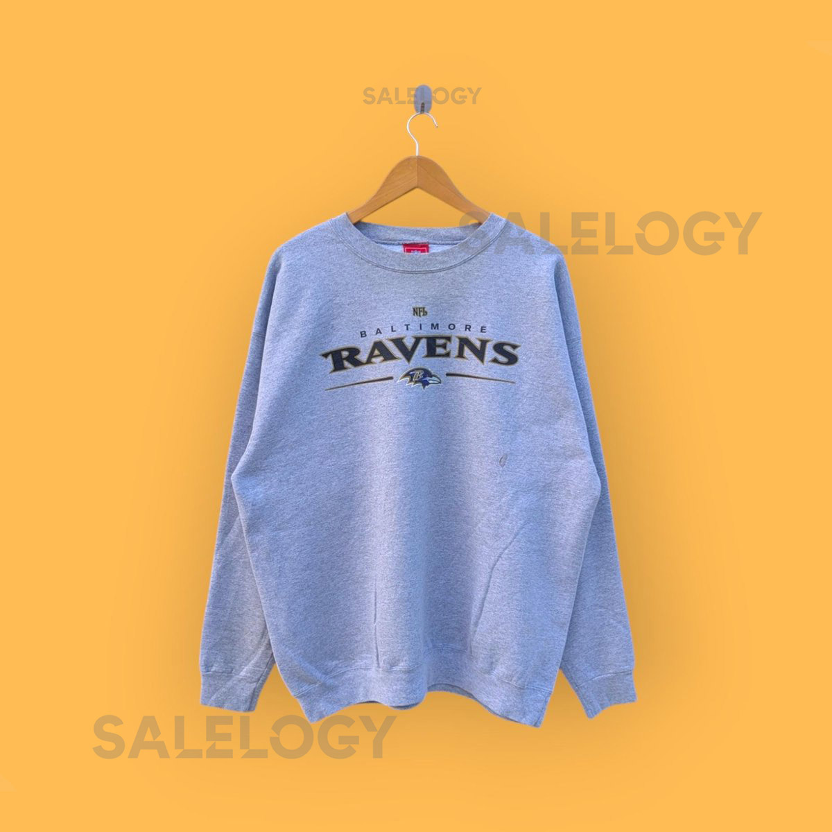 vintage Baltimore Ravens sweatshirt Baltimore Ravens crewneck Baltimore Ravens sweater pullover streetwear nice gray colour size x-large_991