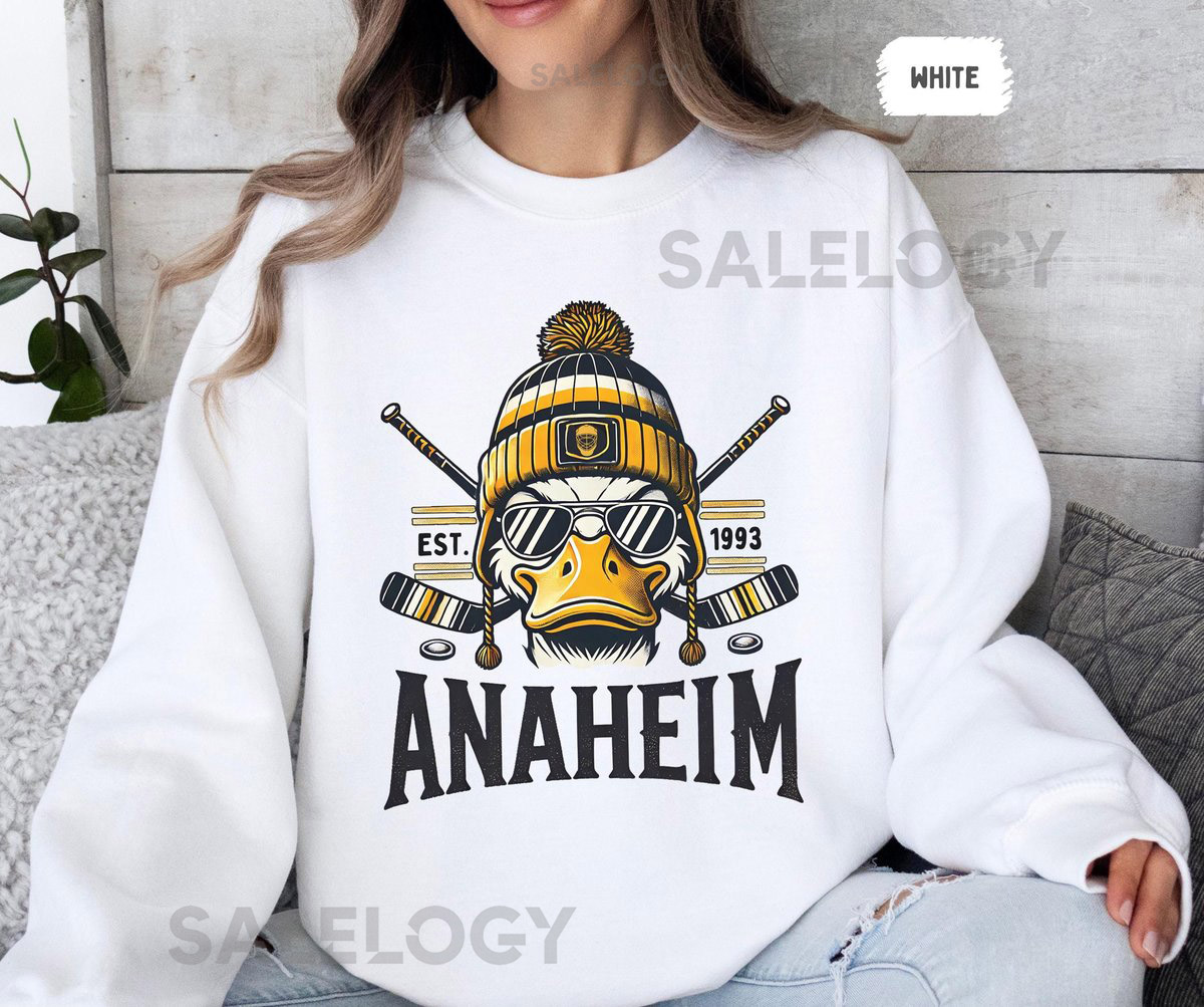 Anaheim Hockey Sweatshirt Unisex Crewneck Jumper Duck Team Fan Apparel Sports Lover Gift Long Sleeve Pullover_23