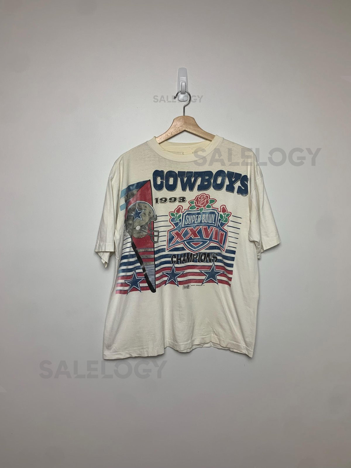 1992-93 Dallas Cowboys Magic Johnson T's NFL Sports T-Shirt_2