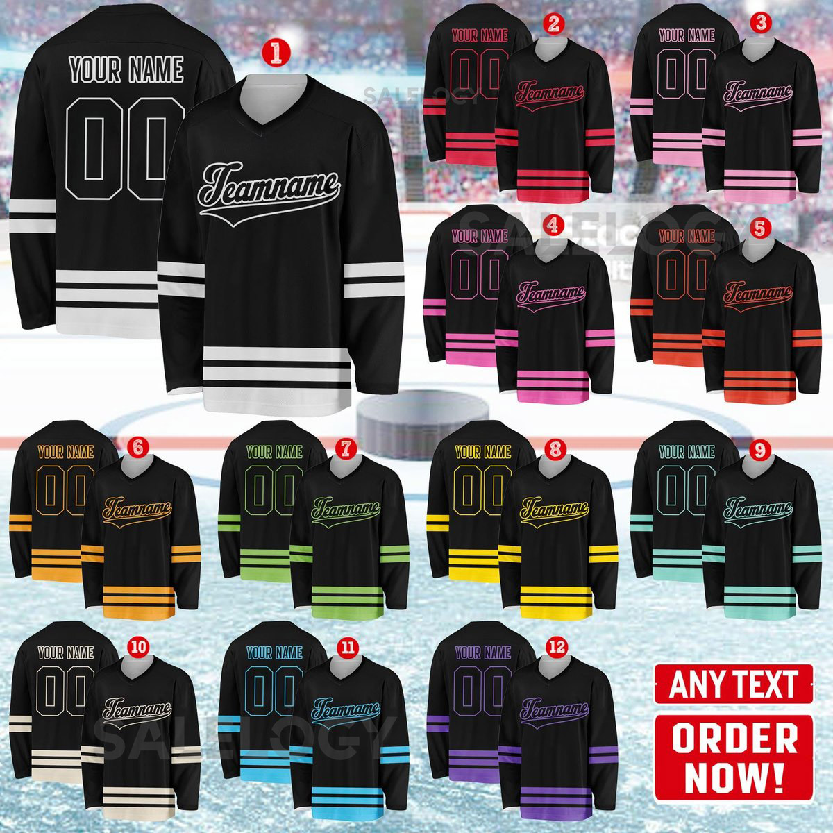 Personalized Team Name Number Hockey Jersey Custom Name Hockey Jersey Hockey Jersey Uniform For Hockey Fans Hockey Lovers_33