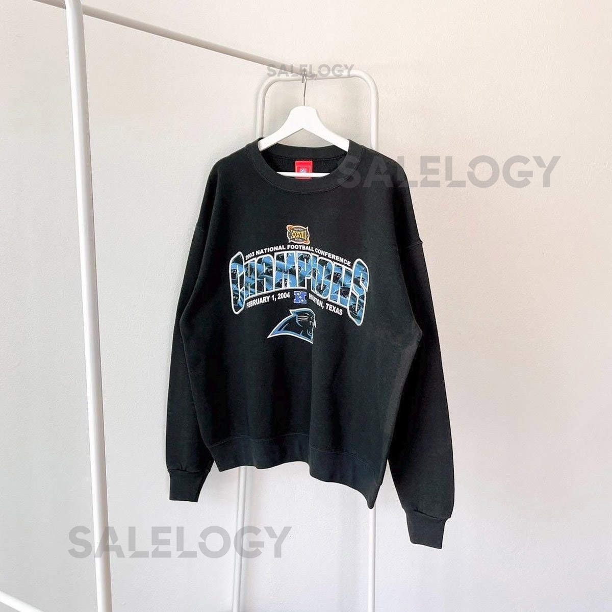 Vintage 00s Carolina Panthers Football NFL black sweatshirt L_883