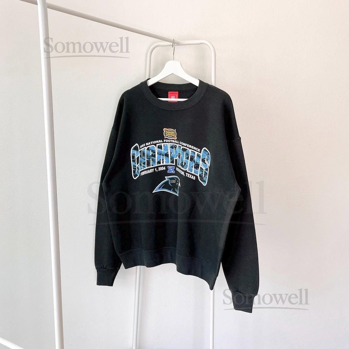 Vintage 00s Carolina Panthers Football NFL black sweatshirt L_883