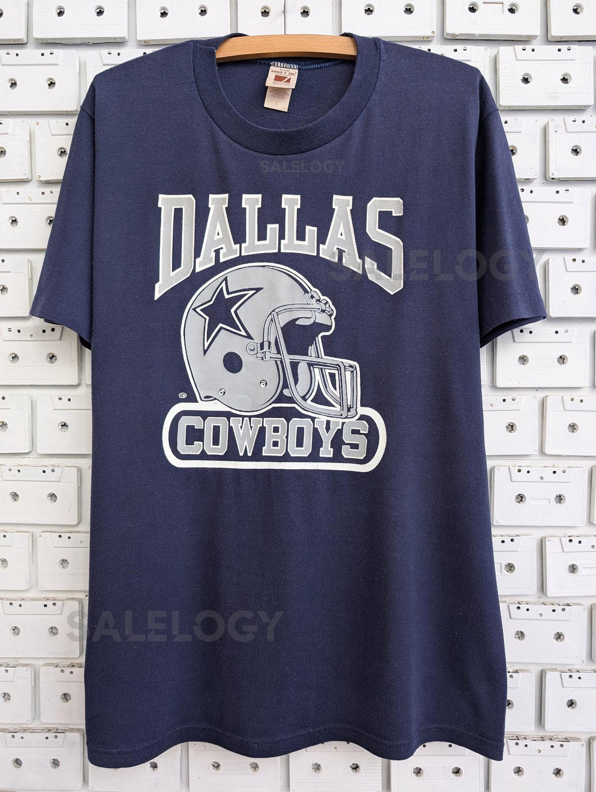 Vintage 80s NFL Dallas Cowboys T-Shirt National Football League Merch Logo 7 Brand Tee Size L_491