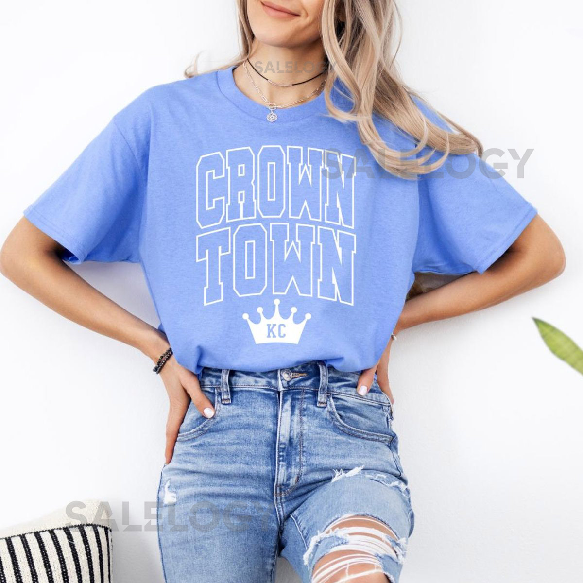 Crown Town KC Baseball Shirt - Kansas City Royals Crewneck_98