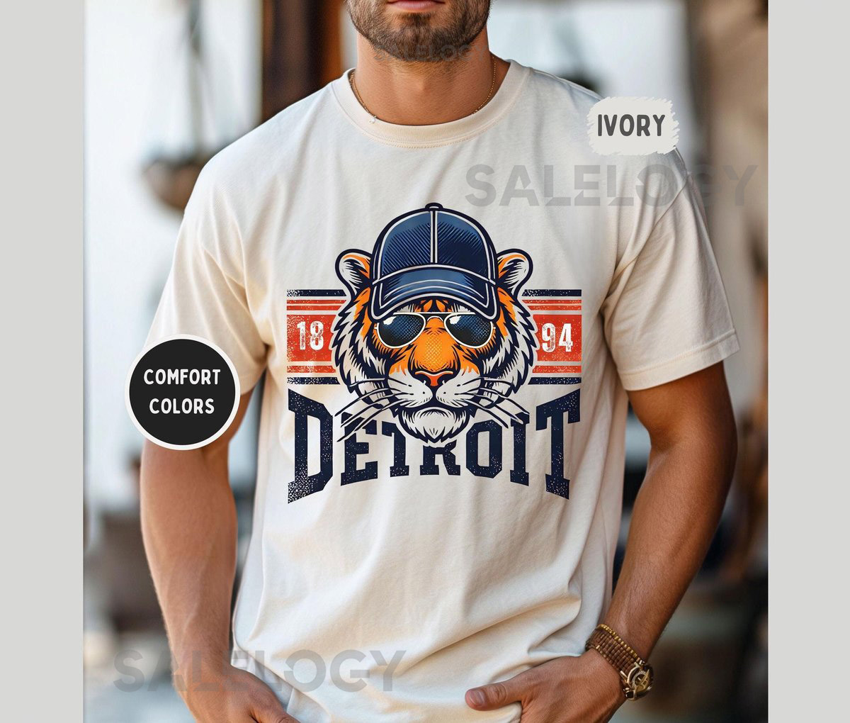 Detroit Baseball Comfort Colors T-shirt Vintage Baseball Tee Sports Fan Shirt Gift for Baseball Lover Distressed Baseball Shirt_116