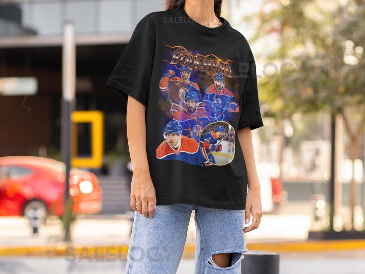 Evan Bouchard Oilers Shirt Vintage 90s Edmonton Oilers NHL Hockey Tee Design Retro Bootleg Gift Graphic Tee Unisex T-Shirt Limited Edition_152