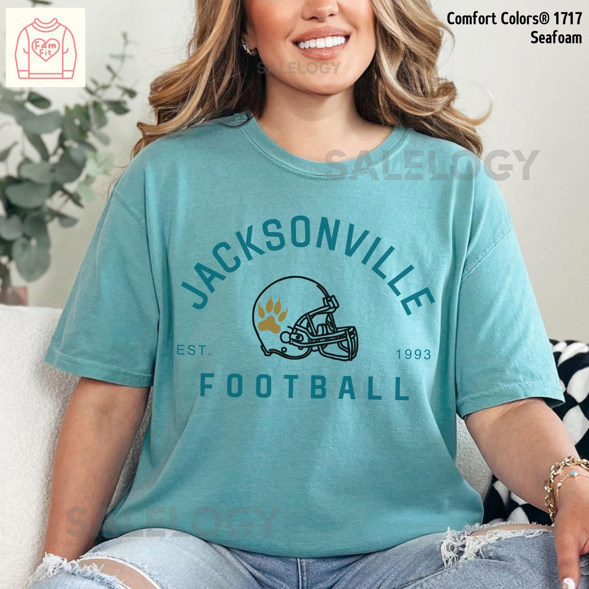Jacksonvill Football Jersey Shirt - Jaguar Vintage Comfort Color Tees Mommi Me Sweatshirt FamFi_570