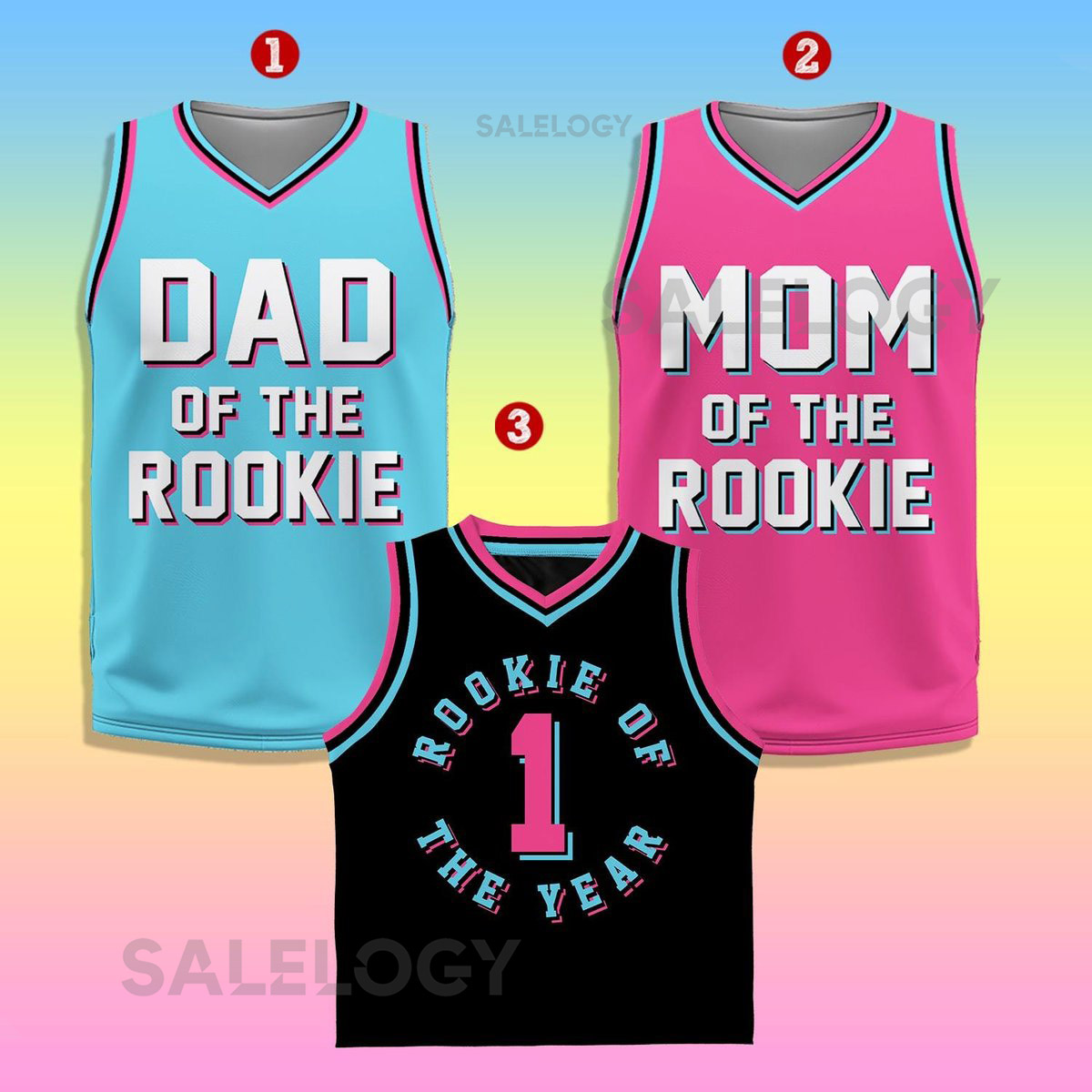 Custom Daddy Mommy Of Rookie Basketball Jersey Personalized Rookie Of The Year Kid Basketball Jersey Game Day Outfit Kids Birthday Jersey_159
