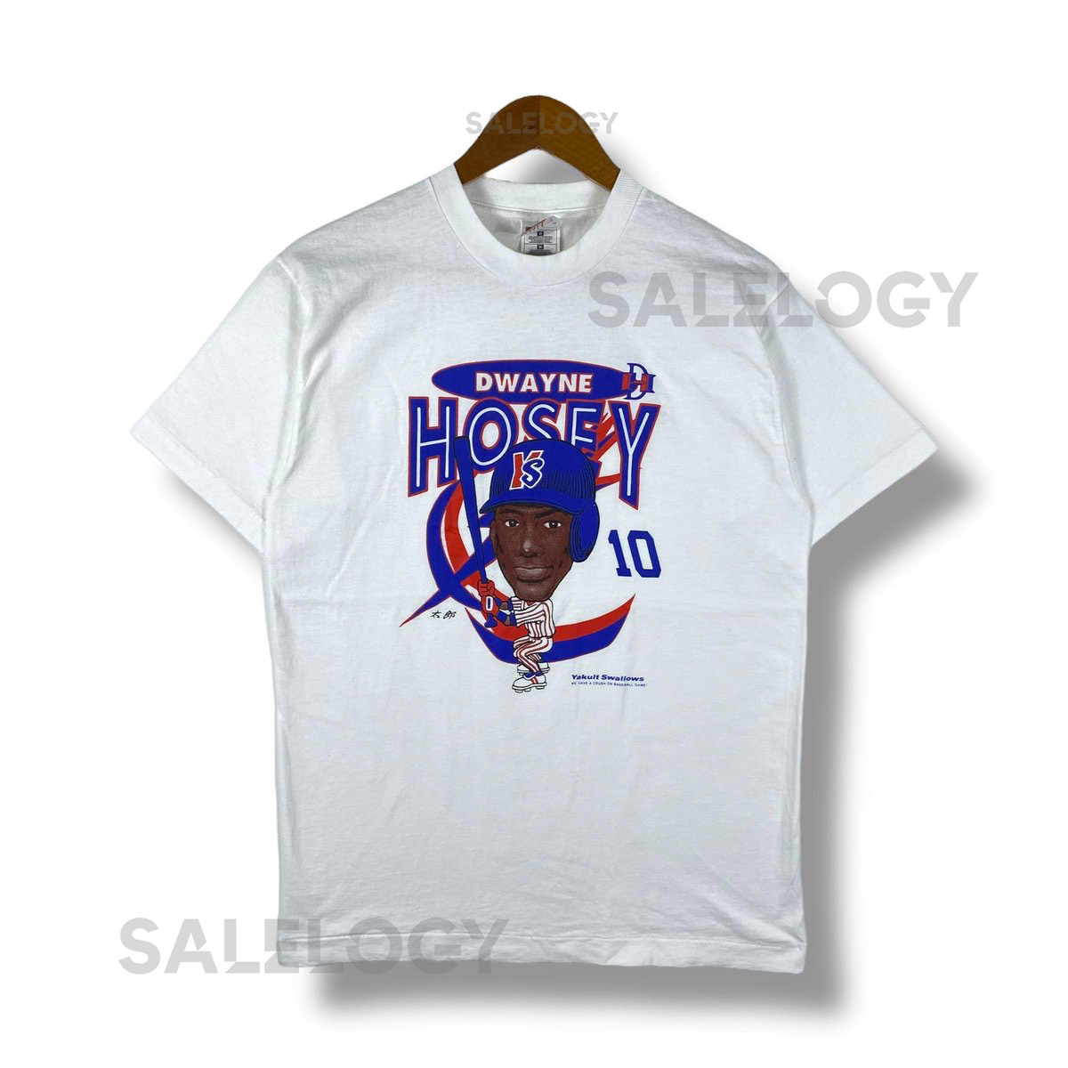 Rare Vintage 90's DWAYNE HOSEY Boston Red Sox Graphic Tee Shirt Medium Size_506