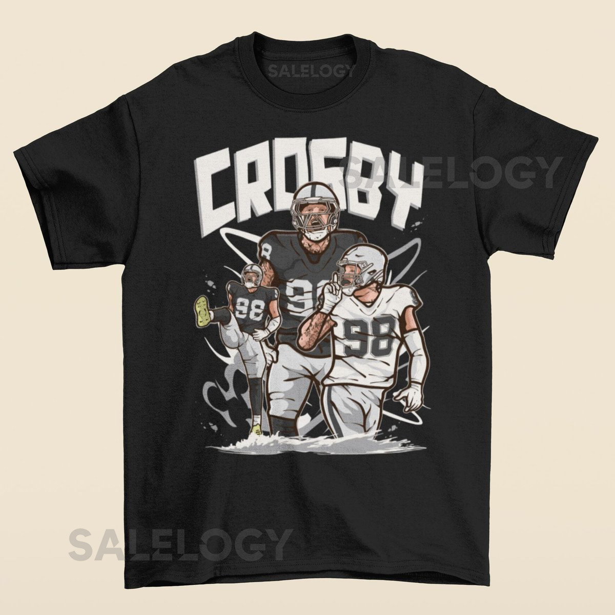 Maxx Crosby Cartoon Style Las Vegas Football T-Shirt_613