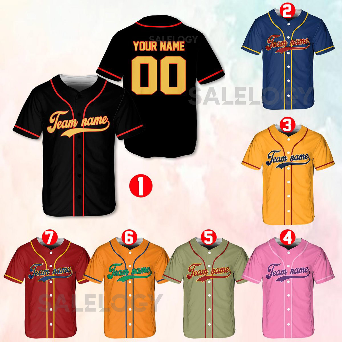Personalized Team Name And Number Baseball Jersey Custom Baseball Jersey Shirt Baseball Jersey Uniform For Baseball Fans Lovers_530