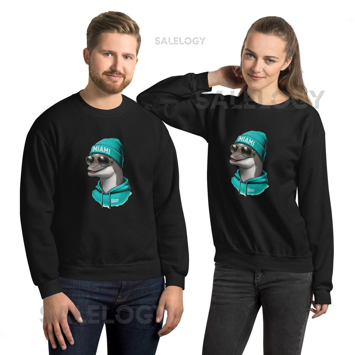 Miami Spirit Animal Dolphin Football Fan Mascot Unisex Sweatshirt_465